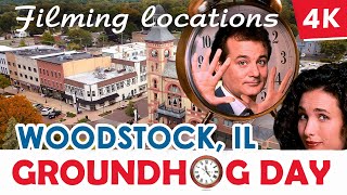 4K 🇺🇸 Exploring Woodstock IL Groundhog Day Filming Locations Walking Tour [upl. by Sile]