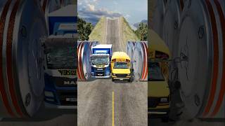 Cars and Cargo Trucks vs Chained Hydraulic Crush  BeamNGdrive [upl. by Lanny942]