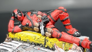 como hacer a DEADPOOLhow to do DEADPOOLporcelana friaclay figcart Escultura [upl. by Tarah]