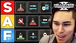 What are the BEST Stratagems in Helldivers 2 Complete TIER List [upl. by Narmi425]