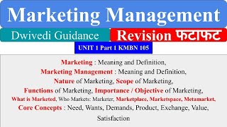 Marketing marketing management Core Concepts marketing management mba marketing management bba [upl. by Nospmis]