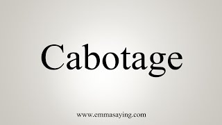 How To Say Cabotage [upl. by Rosaleen]