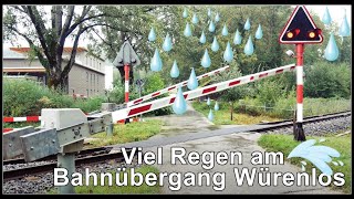 Rainy Time Railroad Crossing  Bahnübergang Würenlos Kanton Aargau Schweiz 2020 [upl. by Llewop]