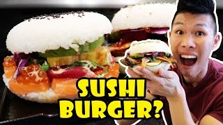 SUSHI BURGER DIY Tasty or Too Much  Life After College Ep 535 [upl. by Clougher]