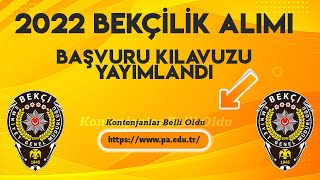 Bekçilik Alımı Başvuru Kılavuzu Yayımlandı 2022  Bekçi Alımı Başvuru Detayları ve Kontenjan [upl. by Ashwell]