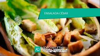 Ensalada César autentica AQ Vídeo recetas de confinamiento [upl. by Mulford716]