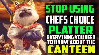 ✔️ STOP Using Chefs Choice Platter BEST CUSTOM CANTEEN PLATTERS  FOOD SKILLS Monster Hunter World [upl. by Natye]