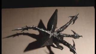 Origami 3 headed dragon Tutorial 55 [upl. by Querida]