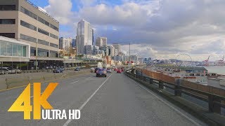 4K Seattle Streets  Car Driving Relax Video  Washington State USA [upl. by Enniroc783]