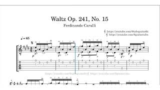 Carulli  Waltz Op 241 No 15  TAB  ♩  65 [upl. by Sisenej]