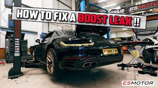 BOOST LEAKS  HOW TO FIX YOUR PORSCHE porsche 992turbos 911turbos [upl. by Wardle]