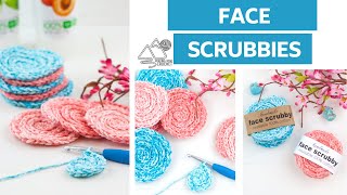 CROCHET Face Scrubbies Reusable Face Cloth Free Crochet Pattern by Winding Road Crochet [upl. by Gnirps80]