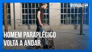 Homem paraplégico volta a andar com a ajuda de implantes cerebrais e na coluna entenda nova técnica [upl. by Anitsyrc478]