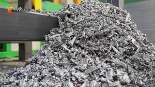 Recycling of Scrap Metal  Aluminum Scrap Shredding amp Crushing Line [upl. by Kcyrred]