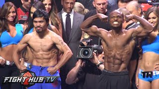 Pacquiao vs Bradley 2 Full weigh in and face off video [upl. by Cuthbertson]