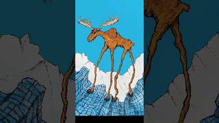 painting a heroic moose art artist artshorts creative drawing illustration timelapse color [upl. by Nalak]