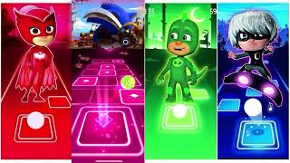 Catboy 🆚 Owlette 🆚 Gekko 🆚 Romeo  PJ Masks  Tiles Hop EDM Rush [upl. by Trebbor83]