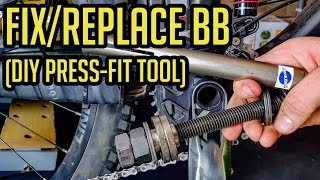 Best Way To FIX Creaking Bottom Bracket  Bonus DIY Pressfit Tool [upl. by Vic]