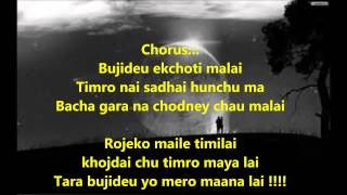 mero maya birjesh shrestha lyrics Anup shrestha [upl. by Ymmaj]