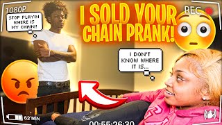 I SOLD YOUR CHAINS PRANK ON QUEZ 😬this got heated🤬 [upl. by Yrelbmik130]