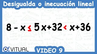 ⏩Desigualdades o Inecuaciones Lineales  Video 9 de 10 [upl. by Katherine]