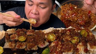 Spicy Siomai with Chili Garlic Sauce Mukbang  Cravings Satisfied [upl. by Daph]