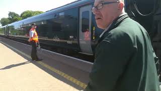 GWR IET manual train dispatch at Tiverton Parkway station towards London Paddington [upl. by Maya128]