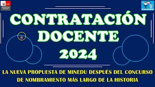 LA NUEVA PROPUESTA DEL CONTRATO DOCENTE 2024 [upl. by Rapsac]