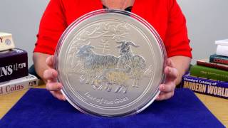 Perth Mint Year of the Goat 10 Kilo Silver Coin [upl. by Mcgill]