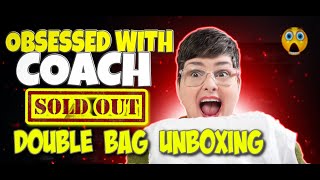 OBSESSED WITH COACH SOLD OUT Double BAG Unboxing [upl. by Zippel]