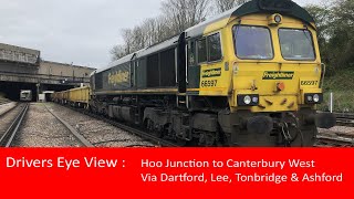 Drivers Eye View Cab Ride  Hoo Junction to Canterbury West Via Dartford Lee Tonbridge amp Ashford [upl. by Sussi]