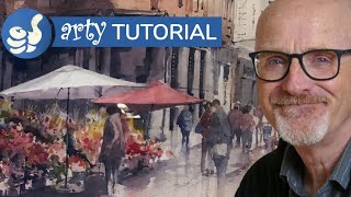 Adding Figures to your Watercolor Paintings Grahame Booth [upl. by Lerim]