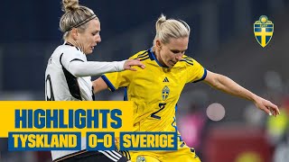 Stark svensk insats mot Tyskland  Highlights  TysklandSverige 00 [upl. by Eanrahc]