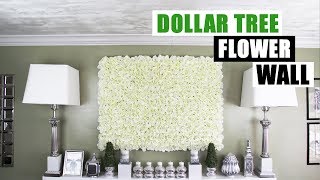 DIY DOLLAR TREE FLOWER WALL DIY Floral Wall Home Decor [upl. by Viafore230]