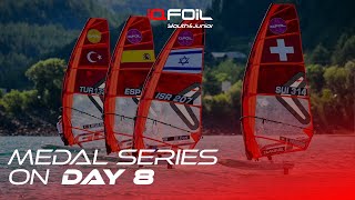 Official Highlight Day 8 iQFoil YouthampJunior European Championships 2024 [upl. by Nagirrek534]