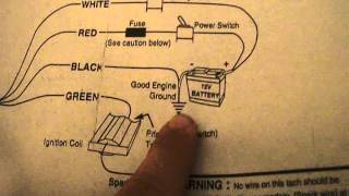 Autometer Jr 6650  Briggs Engine Tachometer  Wiring Instructions Auto Meter [upl. by Basilio422]