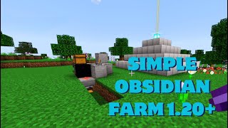 Super Simple Obsidian Farm Minecraft Bedrock 120 [upl. by Campy751]