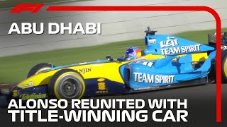 Fernando Alonso Reunited With Renault R25  2020 Abu Dhabi Grand Prix [upl. by Jake117]