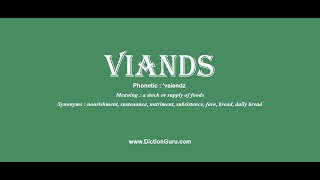 viands Pronounce viands with Meaning Phonetic Synonyms and Sentence Examples [upl. by Ellatsyrc]