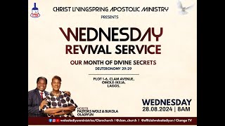 CLAM  TOPIC VICTORY OVER MOUNTAINOUS PROBLEMS Wednesday Revival Service  28th August 2024 [upl. by Eixor]