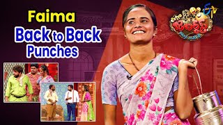 Faima Back to Back Punches  Extra Jabardasth  ETV Telugu [upl. by Ahsyla]