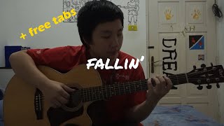 free tabs Fallin  Why Dont We Fingerstyle guitar cover [upl. by Nylsaj]