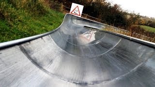 Cresta Run POV  Longest Toboggan Run In The UK  Chatham Ski Centre [upl. by Earehs]