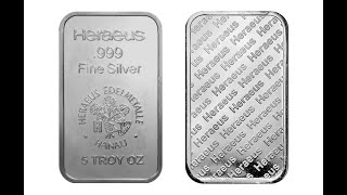 Heraeus 5 troy oz Silver Bar Is It The Right Size Bar To Buy [upl. by Ivie]