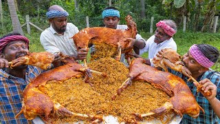 INSIDE MUTTON BIRYANI  Full Goat Mutton Cooking with Stuffed Biryani  Mutton Inside Biryani Recipe [upl. by Jacy368]