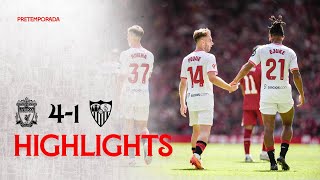 Liverpool FC vs Sevilla FC 41 Amistoso  Resumen [upl. by Randie]