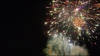 Man DUMBFOUNDED as he records STRANGE hovering light during fireworks display [upl. by Adihsaar]