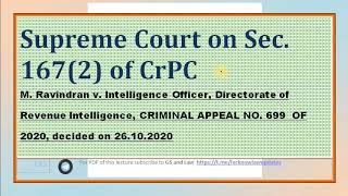 Supreme Court on Section 1672 of CrPC in HINDI by GS and Law [upl. by Squire]