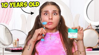 TRYING A 10 Year Olds Skin Care Routine SHOCKING [upl. by Gurtner631]