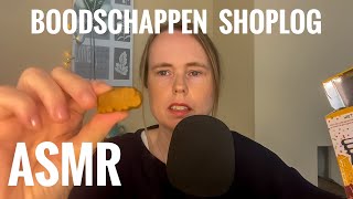 ASMR BOODSCHAPPEN SHOPLOG  Fluisteren Tracing Tapping Sticky Sounds Scratching [upl. by Eladnor]